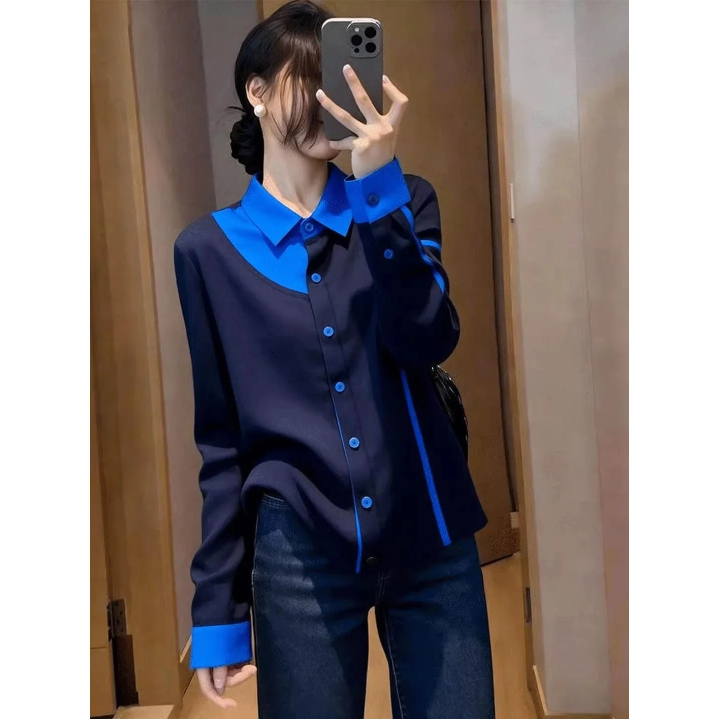 Color Block Shirt Women's Spring New Style 2026 Elegant Top Long Sleeve Cool Feeling Polyester Fiber Versatile Style
Color Block Shirt Women's Spring New Style 2026 Elegant Top Long Sleeve Cool Feeling Polyester Fiber Versatile Style