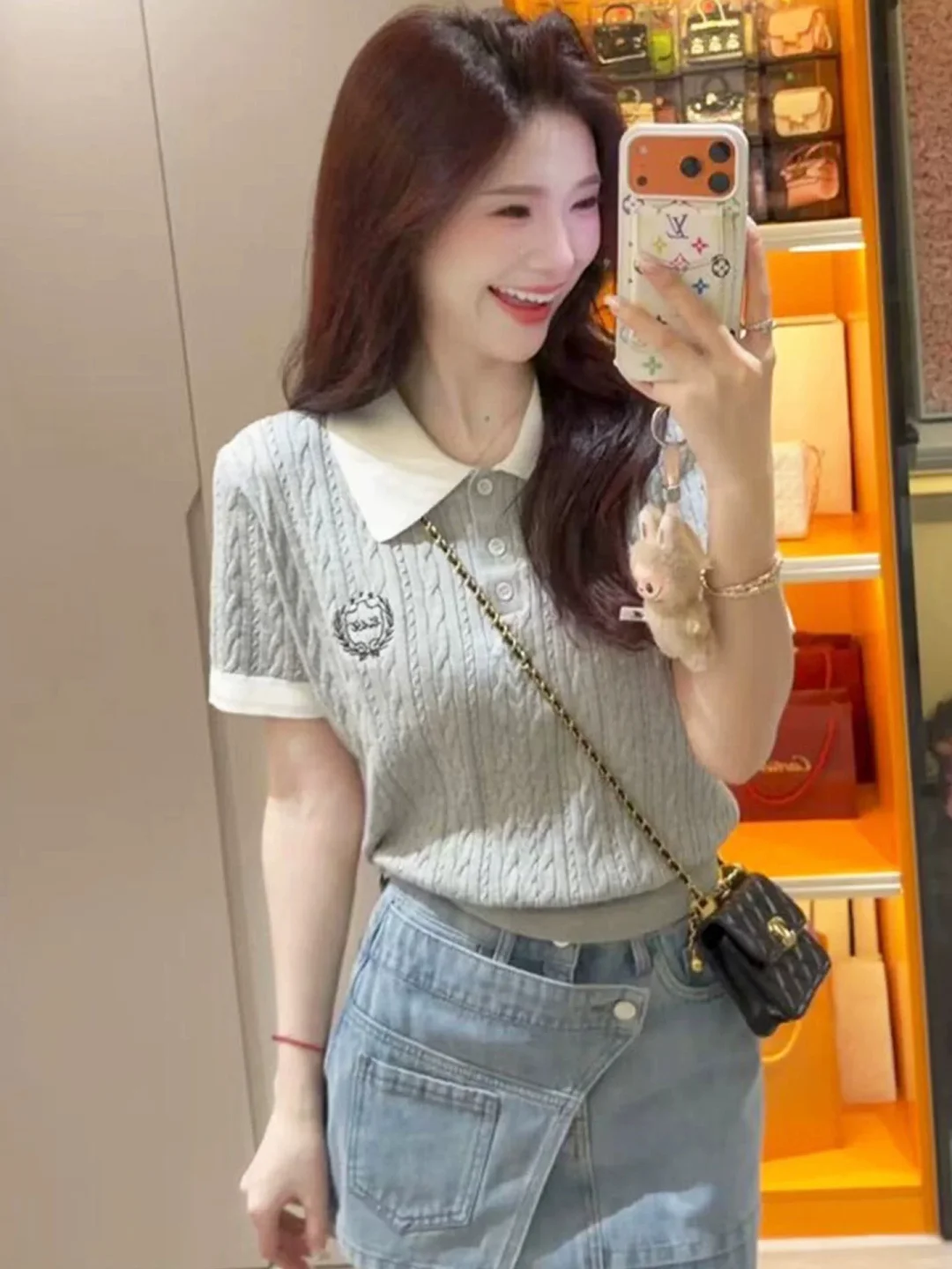 College Style Color Block Collar Short Sleeve Knitted T-Shirt Women's Summer Fashionable Shirt Top Breathable Skin-Friendly
College Style Color Block Collar Short Sleeve Knitted T-Shirt Women's Summer Fashionable Shirt Top Breathable Skin-Friendly