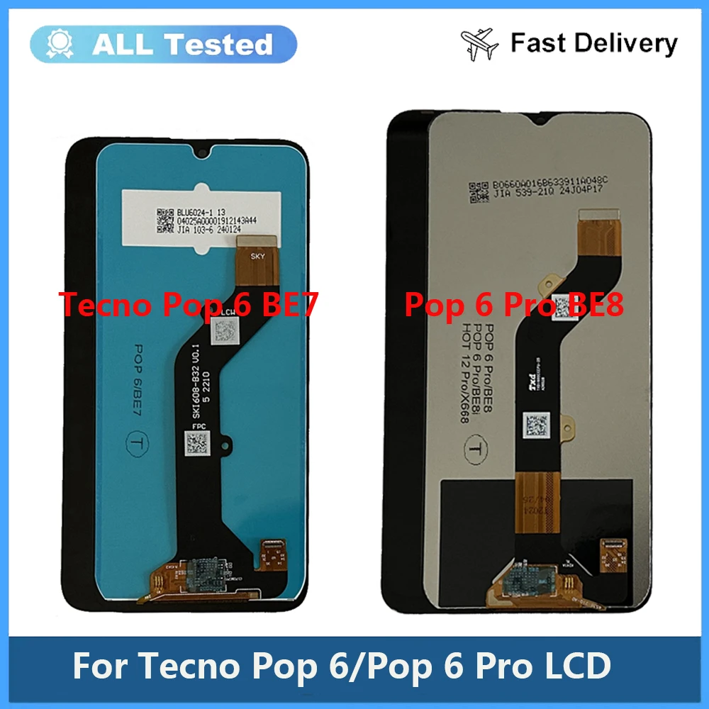 Tested LCD For Tecno Pop 6 BE7 LCD Display Touch Screen Digitizer Assembly For Pop 6 Go BE6j Pop 6 Pro BE8 LCD Replacement Parts
Tested LCD For Tecno Pop 6 BE7 LCD Display Touch Screen Digitizer Assembly For Pop 6 Go BE6j Pop 6 Pro BE8 LCD Replacement Parts