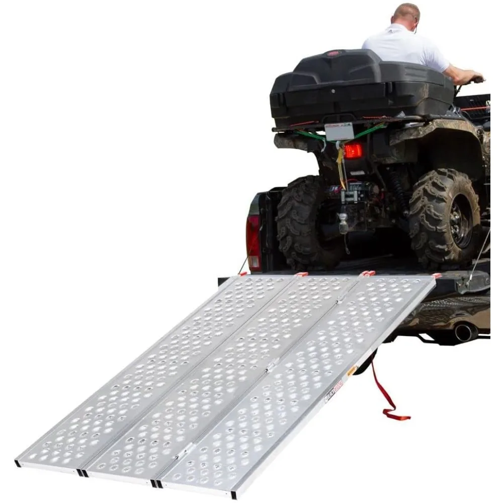 Сверхширокий алюминиевый трехстворчатый погрузочный пандус для квадроцикла с поверхностью перфоратора 77 x 54 дюйма — 1500 фунтов. Весовая способность
Сверхширокий алюминиевый трехстворчатый погрузочный пандус для квадроцикла с поверхностью перфоратора 77 x 54 дюйма — 1500 фунтов. Весовая способность