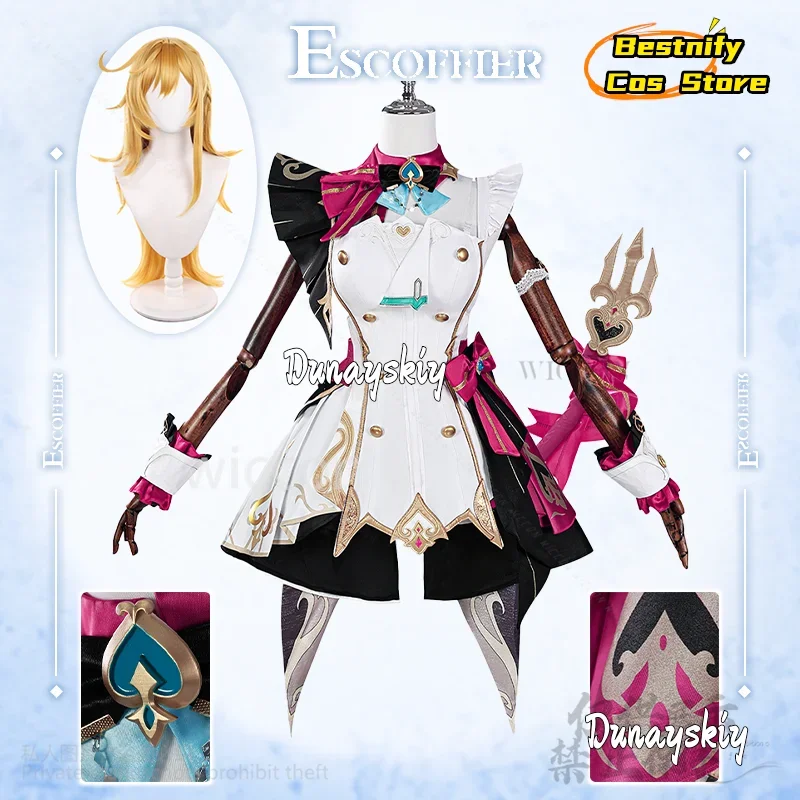 CosplayEscoffier Anime Game Genshin Impact Cosplay Chef's Costume Uniform Hot Pink Cake Dress Cute Kawaii Lolita Wigs Props Cust
CosplayEscoffier Anime Game Genshin Impact Cosplay Chef's Costume Uniform Hot Pink Cake Dress Cute Kawaii Lolita Wigs Props Cust
