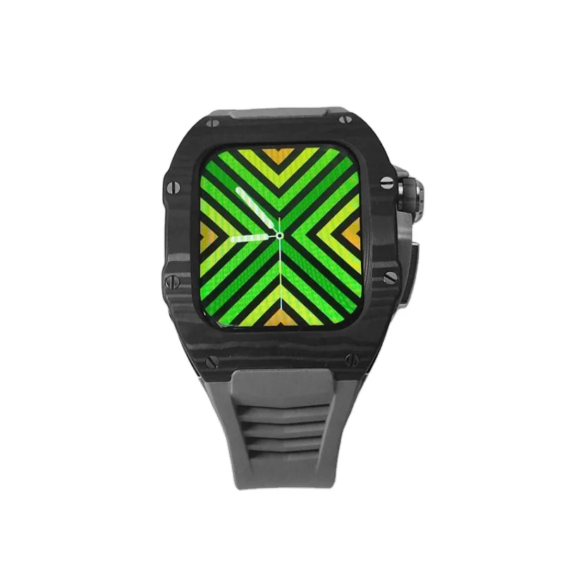 Unique Craft Carbon Fiber Case Luxury Smart Watch Fluoro Rubber Strap Protective Sleeve Modification Kit for Watch
Unique Craft Carbon Fiber Case Luxury Smart Watch Fluoro Rubber Strap Protective Sleeve Modification Kit for Watch
