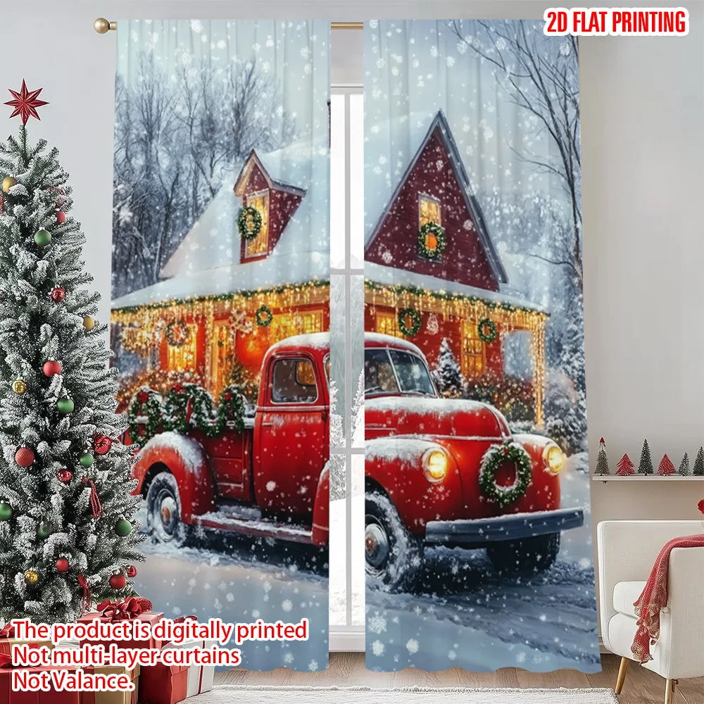 2pcs 2D flat printing Merry Christmas Curtains European architecture Polyester Without Electricity Party Decorations Use for
2pcs 2D flat printing Merry Christmas Curtains European architecture Polyester Without Electricity Party Decorations Use for