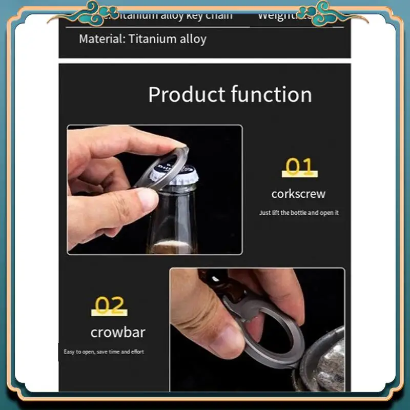 Titanium Alloy Keychain Multifunctional Key Pendant Car Key Bag Portable Bottle Opener Tool Easy Install Easy To Use
Titanium Alloy Keychain Multifunctional Key Pendant Car Key Bag Portable Bottle Opener Tool Easy Install Easy To Use