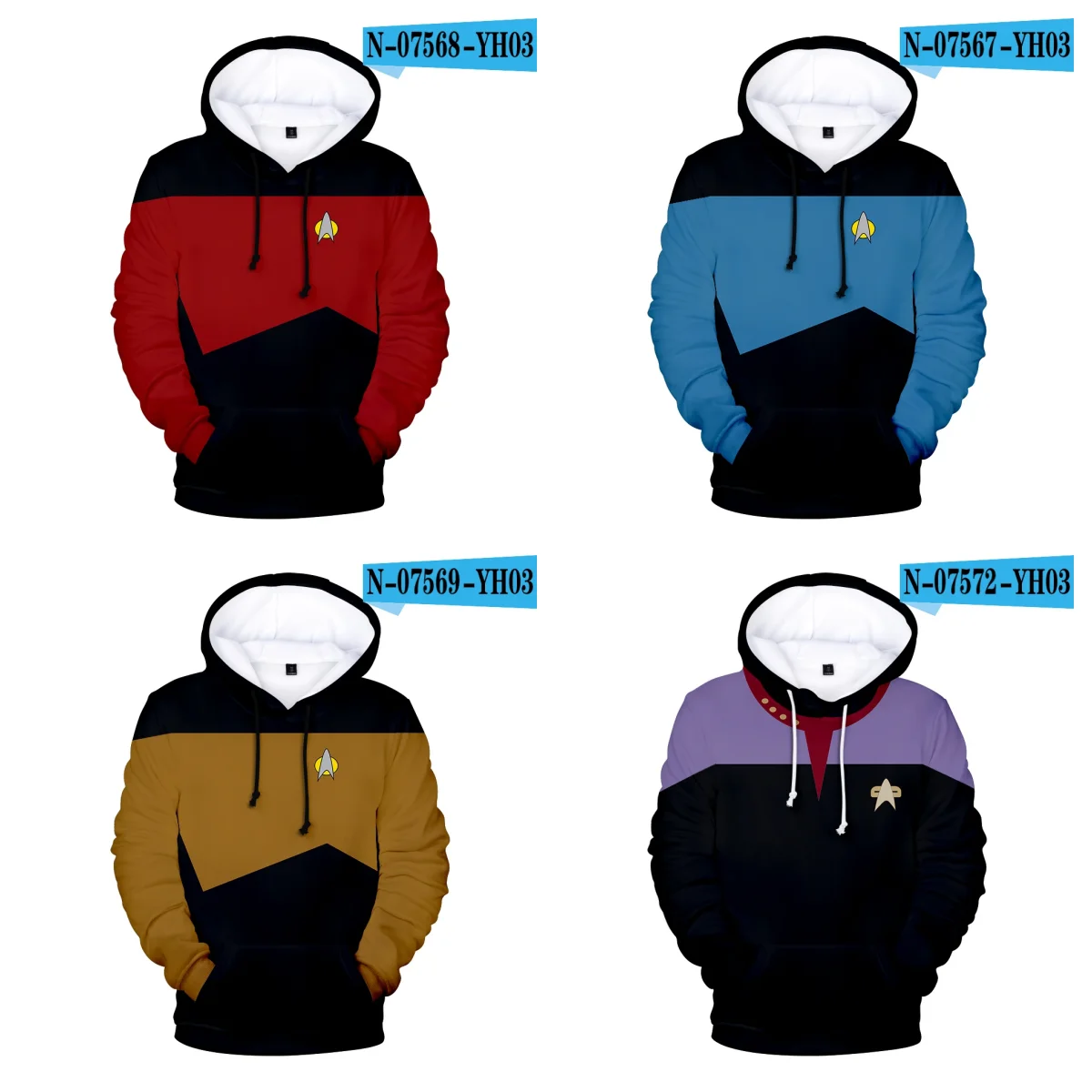 Hot autumn and winter new halloween star trek cosplay print hooded sweater men's and women's children's fashion cosplay jumper 
Hot autumn and winter new halloween star trek cosplay print hooded sweater men's and women's children's fashion cosplay jumper