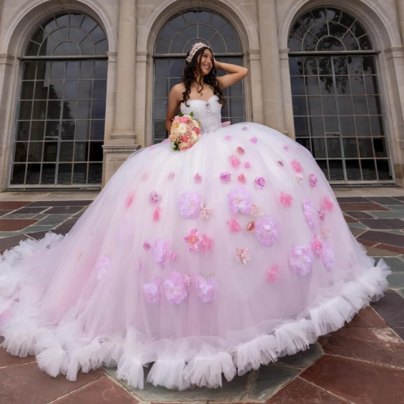 Белые платья Quinceanera, бальное платье с открытыми плечами, аппликация, цветочные бусины, многоуровневое тюлевое платье Sweet 16, Vestidos 15 De Anos
Белые платья Quinceanera, бальное платье с открытыми плечами, аппликация, цветочные бусины, многоуровневое тюлевое платье Sweet 16, Vestidos 15 De Anos