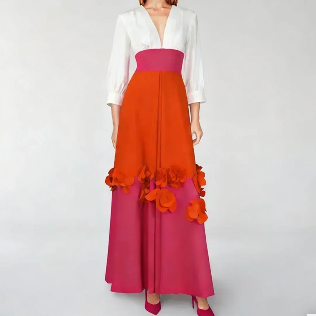 Adore Customized A Line V Neck Floor Length Satin Evening Dresses Applique Contrast Color Party Prom Dresses Elegant Luxurious
Adore Customized A Line V Neck Floor Length Satin Evening Dresses Applique Contrast Color Party Prom Dresses Elegant Luxurious