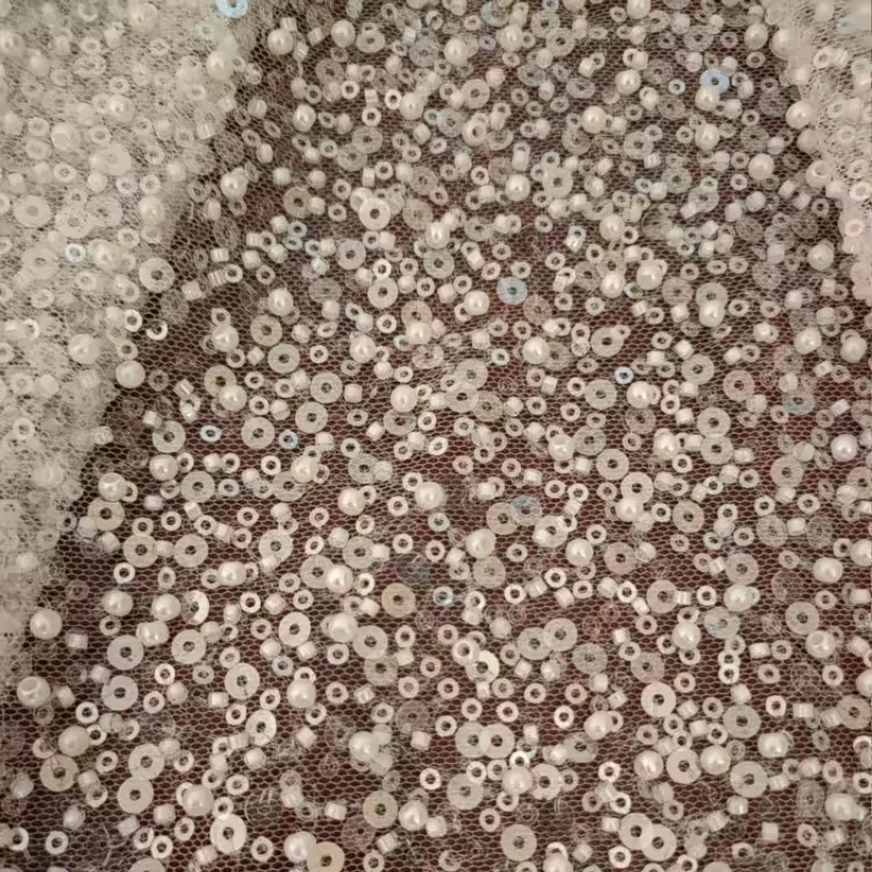 Beads Sequin Embroidered Lace Mesh Fabric for DIY Sewing Wedding Dress Garment Accessories Clothing Fashion Material Cloth
Beads Sequin Embroidered Lace Mesh Fabric for DIY Sewing Wedding Dress Garment Accessories Clothing Fashion Material Cloth
