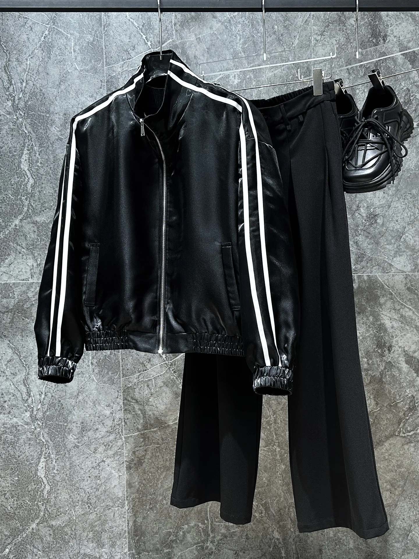 Loose Casual Men's Jaet American Retro Stripes Stand Collar Spring Autumn Outerwear Polyester Fiber Youth ort Zipper
Loose Casual Men's Jaet American Retro Stripes Stand Collar Spring Autumn Outerwear Polyester Fiber Youth ort Zipper