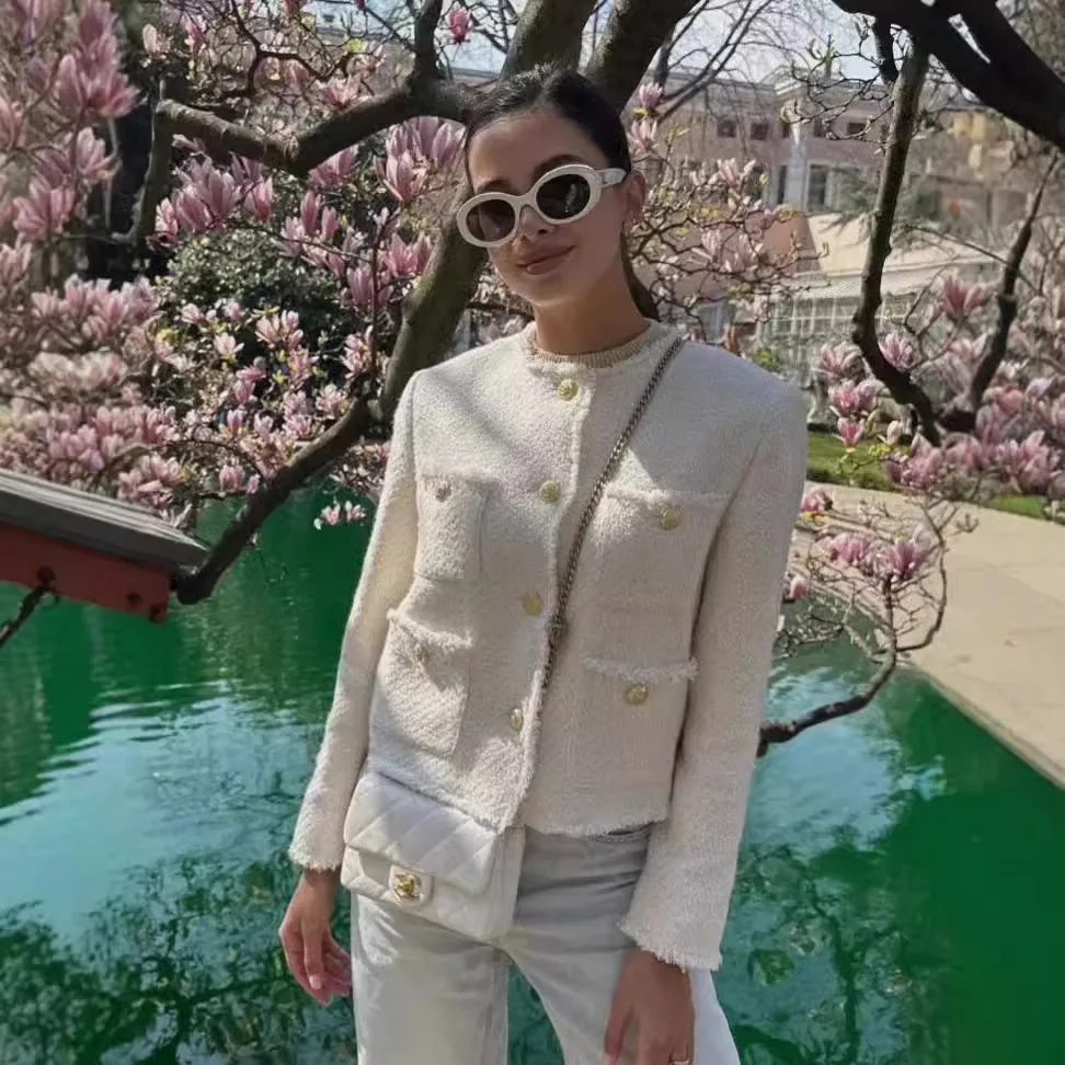 Chic Female Tweed Basic Jacket Coat Women Clothing Woolen Outerwear Long Sleeve Front Button Female Outerwear Streetwear Coats
Chic Female Tweed Basic Jacket Coat Women Clothing Woolen Outerwear Long Sleeve Front Button Female Outerwear Streetwear Coats