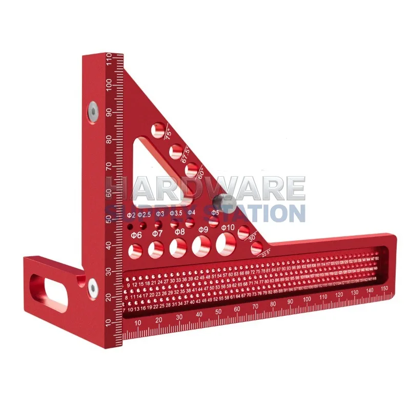 Carpenter specific extended triangular ruler with hidden pin aluminum alloy multifunctional marking scale, durable and sturdy
Carpenter specific extended triangular ruler with hidden pin aluminum alloy multifunctional marking scale, durable and sturdy