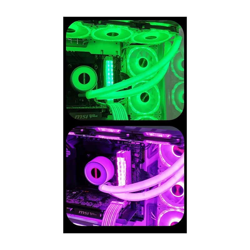 2 PCS ARGB Silicone Tube Sleeve For Water Cooling Radiators, 5V 3PIN Luminous Soft Tube Vest, Computer ARGB Decoration
2 PCS ARGB Silicone Tube Sleeve For Water Cooling Radiators, 5V 3PIN Luminous Soft Tube Vest, Computer ARGB Decoration