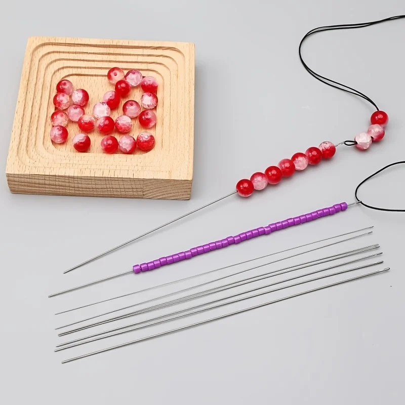 4-Pieces Set Bead Needles, Side Opening, Used for Threading Bead Threads, Practical and Convenient, DIY Jewelry Making Tool