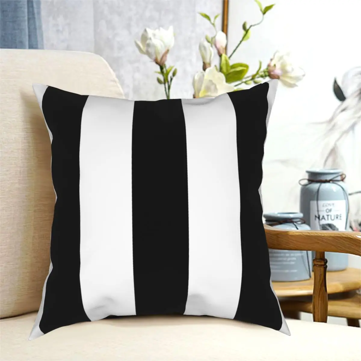 Black and White Stripe Square Pillow Case Printed Decoration Home Cushion Cover 18 Inch
Black and White Stripe Square Pillow Case Printed Decoration Home Cushion Cover 18 Inch