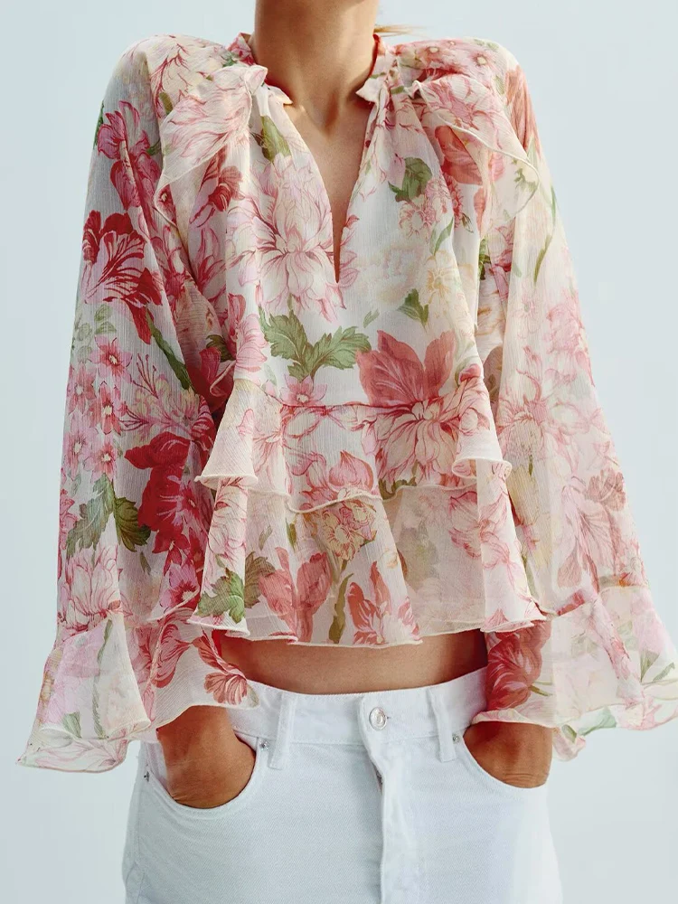 European and American style summer new women's fashion casual temperament simple fashion layered decorative print shirt
European and American style summer new women's fashion casual temperament simple fashion layered decorative print shirt