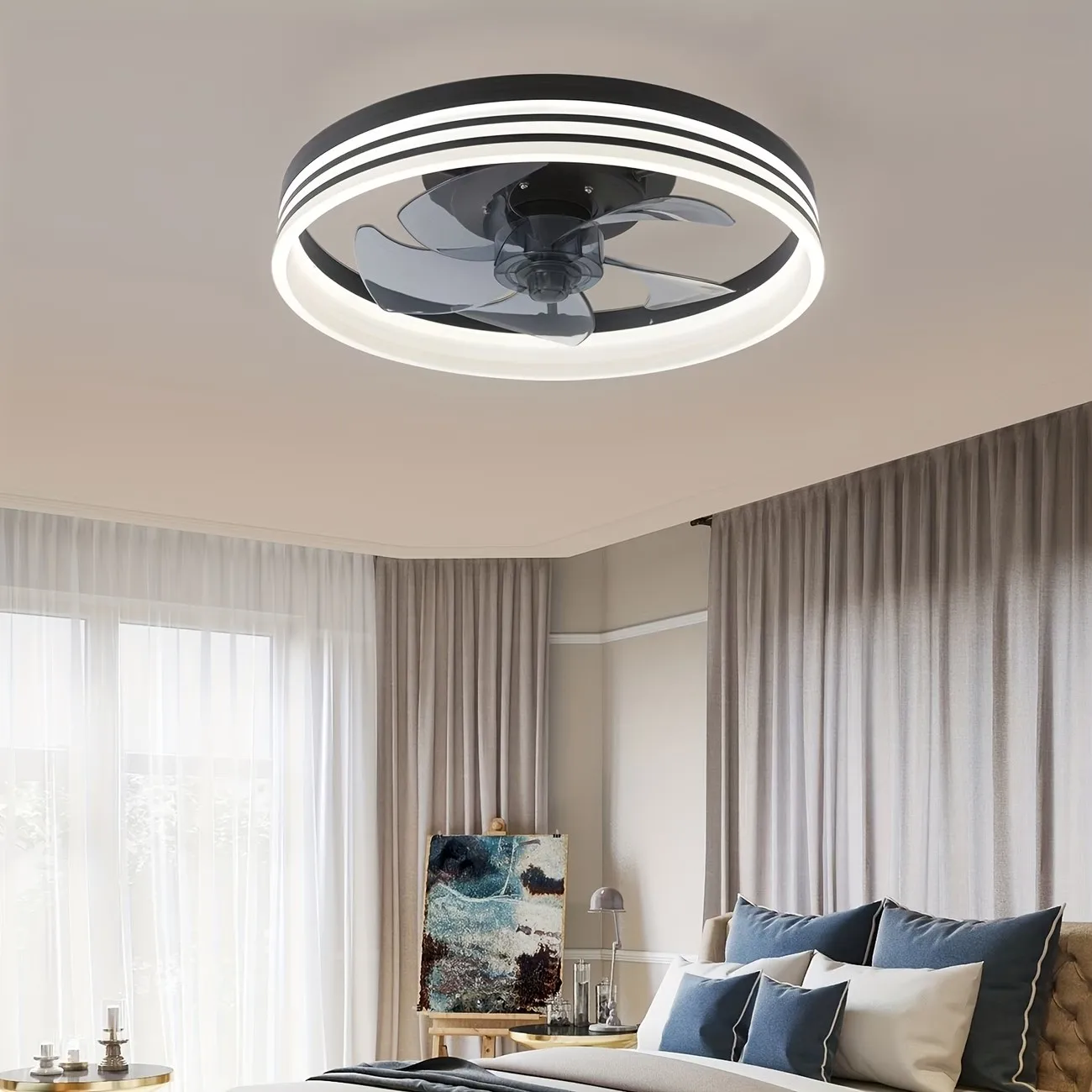 Modern LED Ceiling Fan Light 50cm Dimmable Black/White Aluminum Classic Stylish Painted Finishes for Home Lighting 100-240V
Modern LED Ceiling Fan Light 50cm Dimmable Black/White Aluminum Classic Stylish Painted Finishes for Home Lighting 100-240V