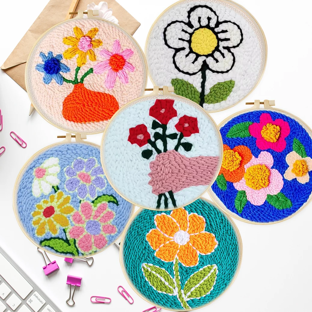 CHENISTORY Punch Needle Embroidery Starter Kit Punch Needle Kits Cartoon Flowers Pattern Embroidery For Adults Kids Beginner
CHENISTORY Punch Needle Embroidery Starter Kit Punch Needle Kits Cartoon Flowers Pattern Embroidery For Adults Kids Beginner