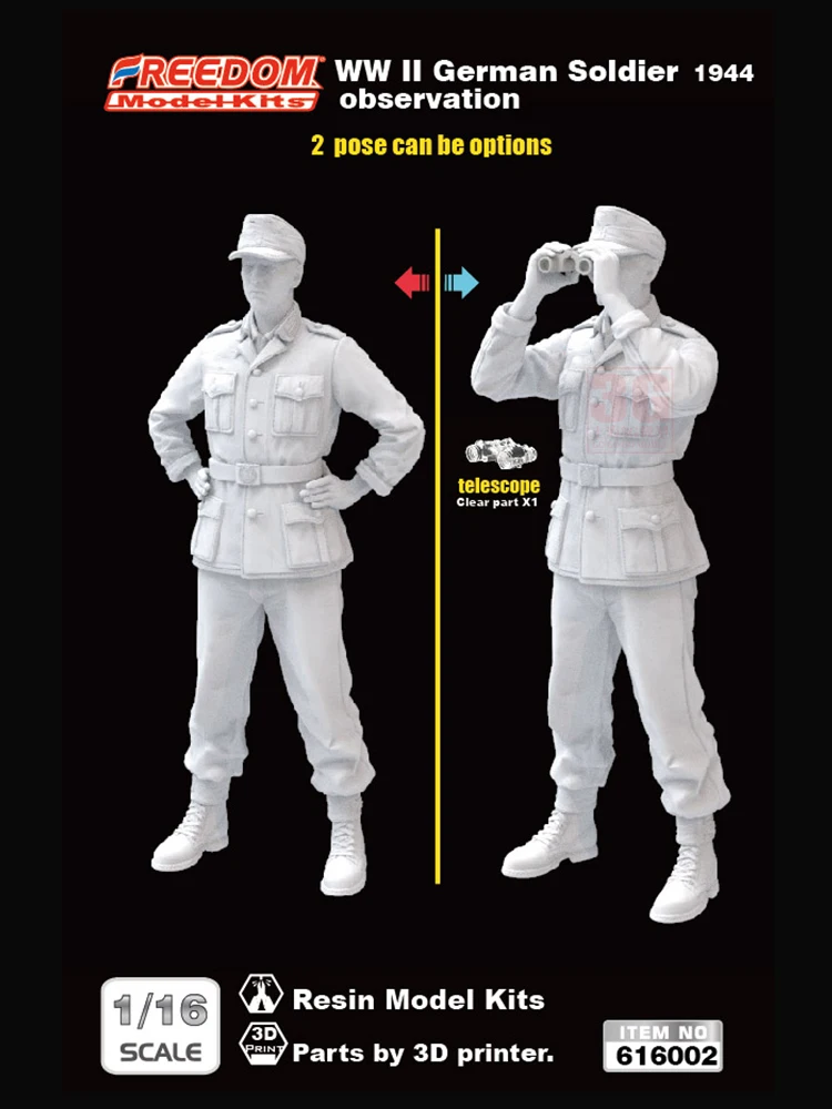 Freedom model building kits 616002 German observation soldier 1 person suit DIY toy
Freedom model building kits 616002 German observation soldier 1 person suit DIY toy