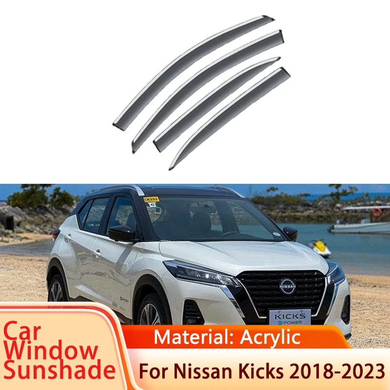 4x for Nissan Kicks SV P15 2018~2023 2020 2021 2022 Car Window Visor Rain Protector Window Sun Rain Visor Deflectors Accessories
4x for Nissan Kicks SV P15 2018~2023 2020 2021 2022 Car Window Visor Rain Protector Window Sun Rain Visor Deflectors Accessories