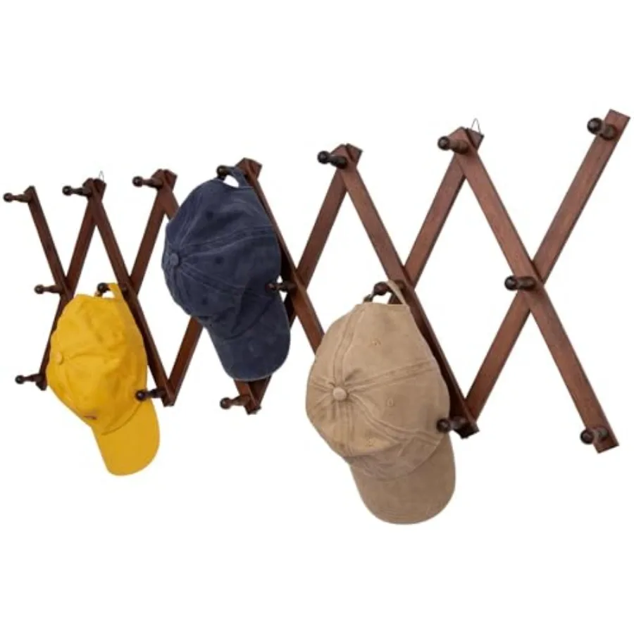Accordion Wall Hanger with, Expandable Wall Hat Display Rack, Wooden Wall Hook for Coat, Hats, Baseball Caps, Coffee Mug, Jewel
Accordion Wall Hanger with, Expandable Wall Hat Display Rack, Wooden Wall Hook for Coat, Hats, Baseball Caps, Coffee Mug, Jewel