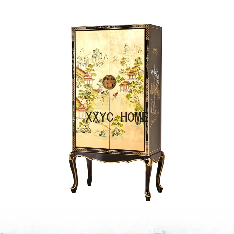 High-Leg Sideboard Cabinet New Chinese Style Light Luxury Solid Wood Wine Cabinet Integrated Wall Decoration Entrance Cabinet
High-Leg Sideboard Cabinet New Chinese Style Light Luxury Solid Wood Wine Cabinet Integrated Wall Decoration Entrance Cabinet