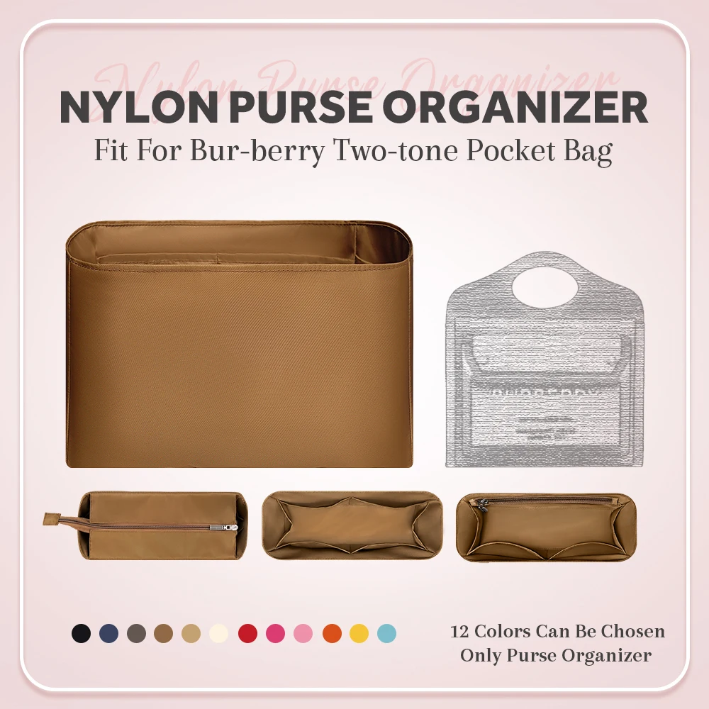 Nylon Purse Organizer Insert, Zipper Inner Liner Bag Fit for Burberry Two-tone Pocket Bag Cosmetics Inside Storage Bag In Bag
Nylon Purse Organizer Insert, Zipper Inner Liner Bag Fit for Burberry Two-tone Pocket Bag Cosmetics Inside Storage Bag In Bag