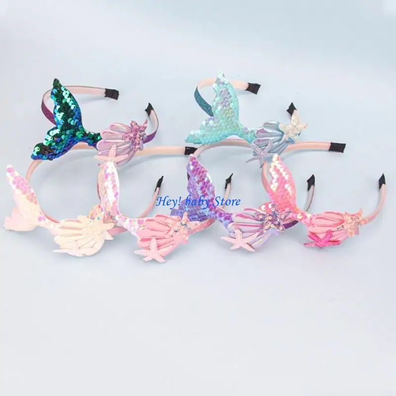 Q1FE Ocean Theme Hair Clip Baby Party Headband Mermaid Tail Shells Princess Hair Band
Q1FE Ocean Theme Hair Clip Baby Party Headband Mermaid Tail Shells Princess Hair Band
