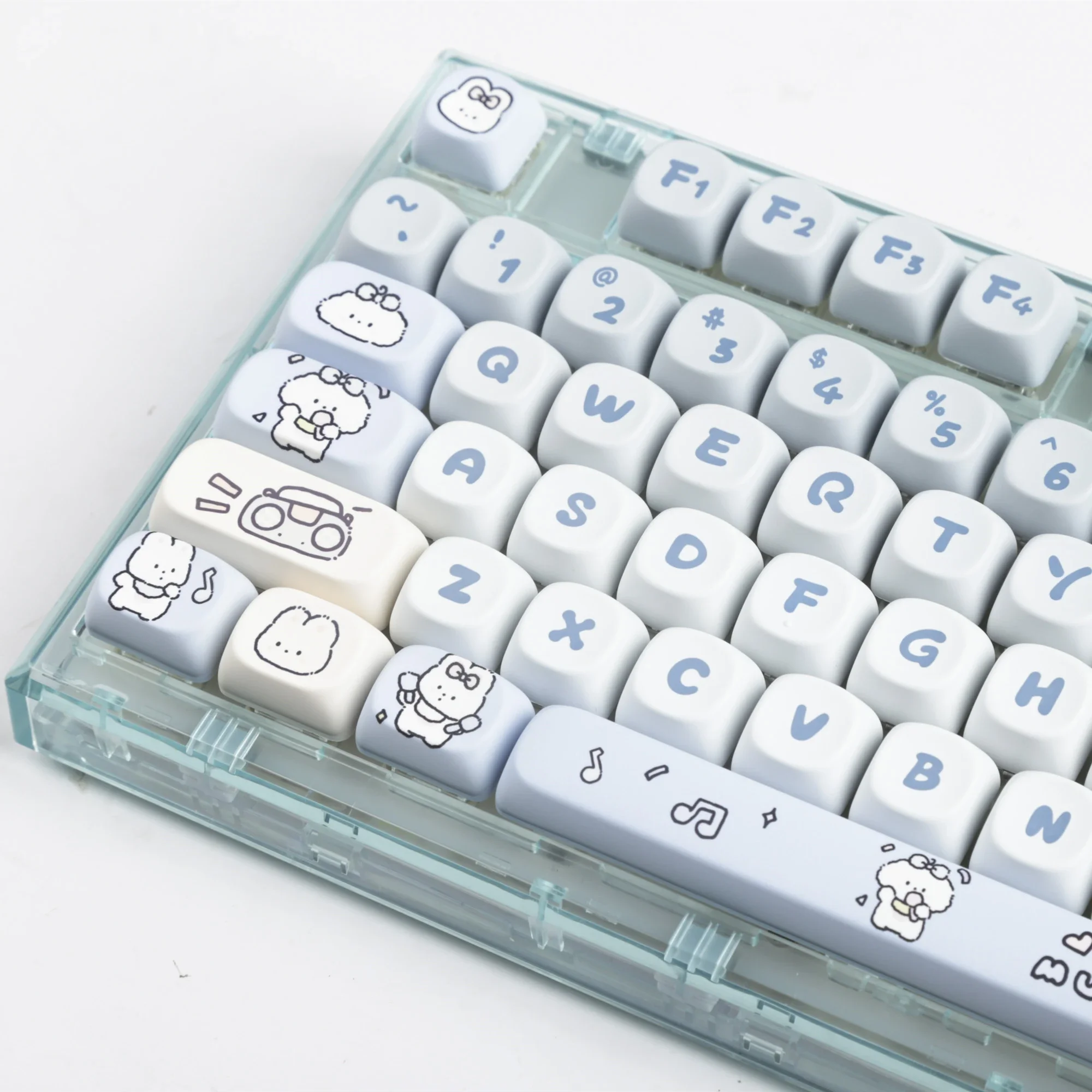 Cute Rabbit Round Keycaps PBT Sublimation MOA Profile Keycap Blue Mechanical Keyboard Cap for Girls Gaming and Office
Cute Rabbit Round Keycaps PBT Sublimation MOA Profile Keycap Blue Mechanical Keyboard Cap for Girls Gaming and Office