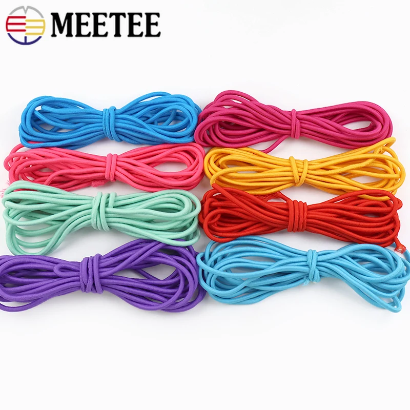 2/5/10M Meetee 5mm Strong Elastic Rope Colorful Stretch Cord Circular Rubber Ropes for Clothing Hairband DIY Sewing Accessories
2/5/10M Meetee 5mm Strong Elastic Rope Colorful Stretch Cord Circular Rubber Ropes for Clothing Hairband DIY Sewing Accessories