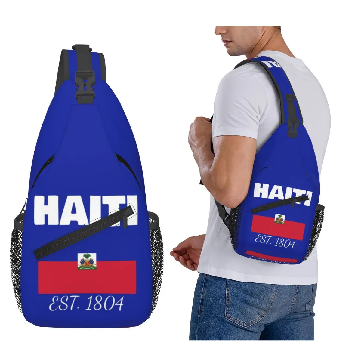 Haiti EST. 1804 Independence Haitian Flag Merch Chest Bag Men Sling Crossbody Backpack Chest Bag Traveling Daypack Shoulder Bag
Haiti EST. 1804 Independence Haitian Flag Merch Chest Bag Men Sling Crossbody Backpack Chest Bag Traveling Daypack Shoulder Bag