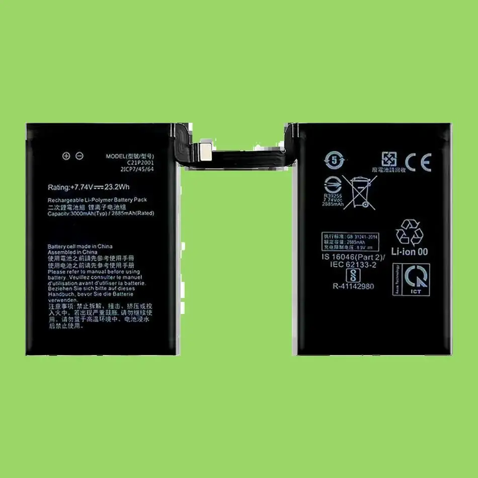 For Asus Rog Phone 5 5S Pro 4Pro 5Spro ZS673KS I005DA I005DB 3000Mah Stable Mobile Battery C21P2001
For Asus Rog Phone 5 5S Pro 4Pro 5Spro ZS673KS I005DA I005DB 3000Mah Stable Mobile Battery C21P2001