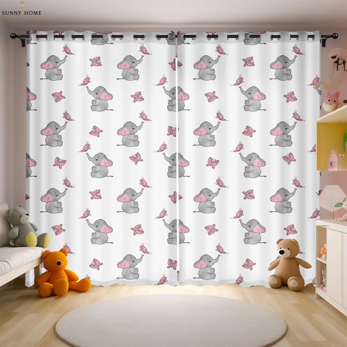 Window Curtains Cartoon Animal Elephant Print Curtains Children's Room Living Room Study Curtains Children's Gifts 2 Pieces
Window Curtains Cartoon Animal Elephant Print Curtains Children's Room Living Room Study Curtains Children's Gifts 2 Pieces