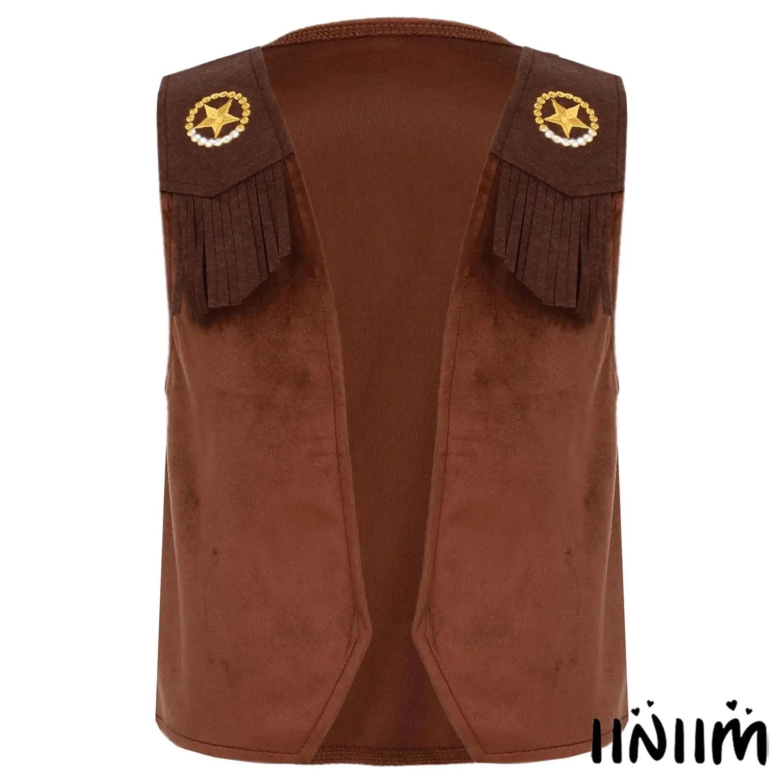 Kids Cowboy Waistcoat Charming Cowgirl Style Costume with Open Front Design Vest for Halloween Celebrations And Birthday Events 
Kids Cowboy Waistcoat Charming Cowgirl Style Costume with Open Front Design Vest for Halloween Celebrations And Birthday Events