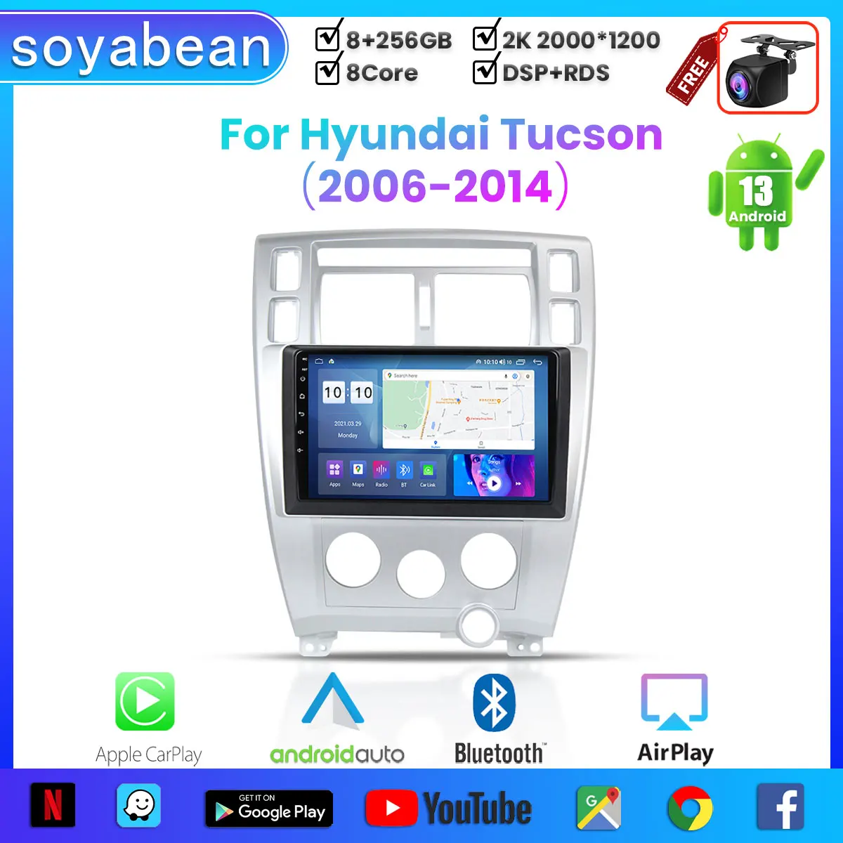 Android 13 Car Radio for Hyundai TUCSON 2006-2014, 9inch Multimedia Player with 4G Car Carplay & 2Din GPS
Android 13 Car Radio for Hyundai TUCSON 2006-2014, 9inch Multimedia Player with 4G Car Carplay & 2Din GPS