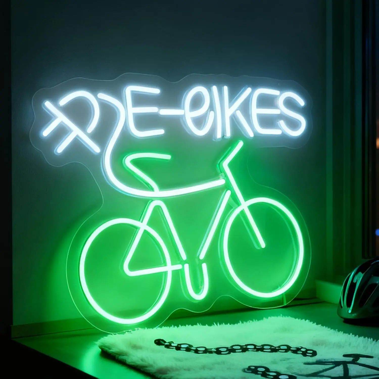 E-BIKES Bicycle Green Neon Sign LED Wall Light Dimmable for Bike Shop Gym Sports Bar Home Office Wall Decor USB Modern Art Light
E-BIKES Bicycle Green Neon Sign LED Wall Light Dimmable for Bike Shop Gym Sports Bar Home Office Wall Decor USB Modern Art Light