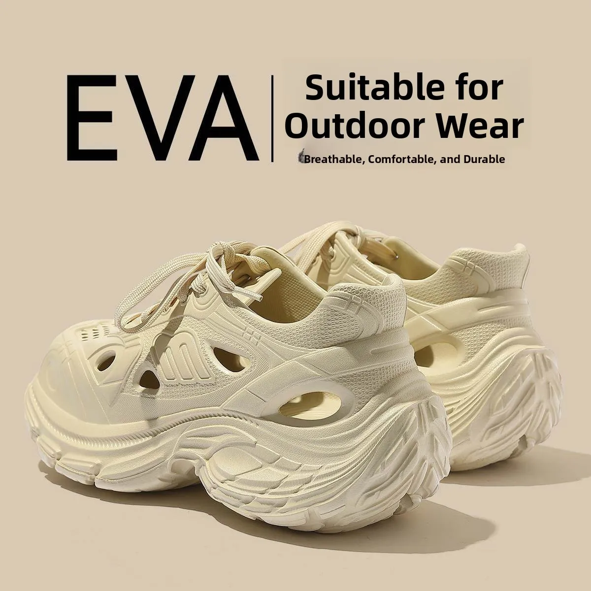 Women's Holes Shoes 2026 New Thick Bottom Heightening Dad Shoes Breathable Anti-slip Beach Fashion Sandals Ladies Slippers
Women's Holes Shoes 2026 New Thick Bottom Heightening Dad Shoes Breathable Anti-slip Beach Fashion Sandals Ladies Slippers