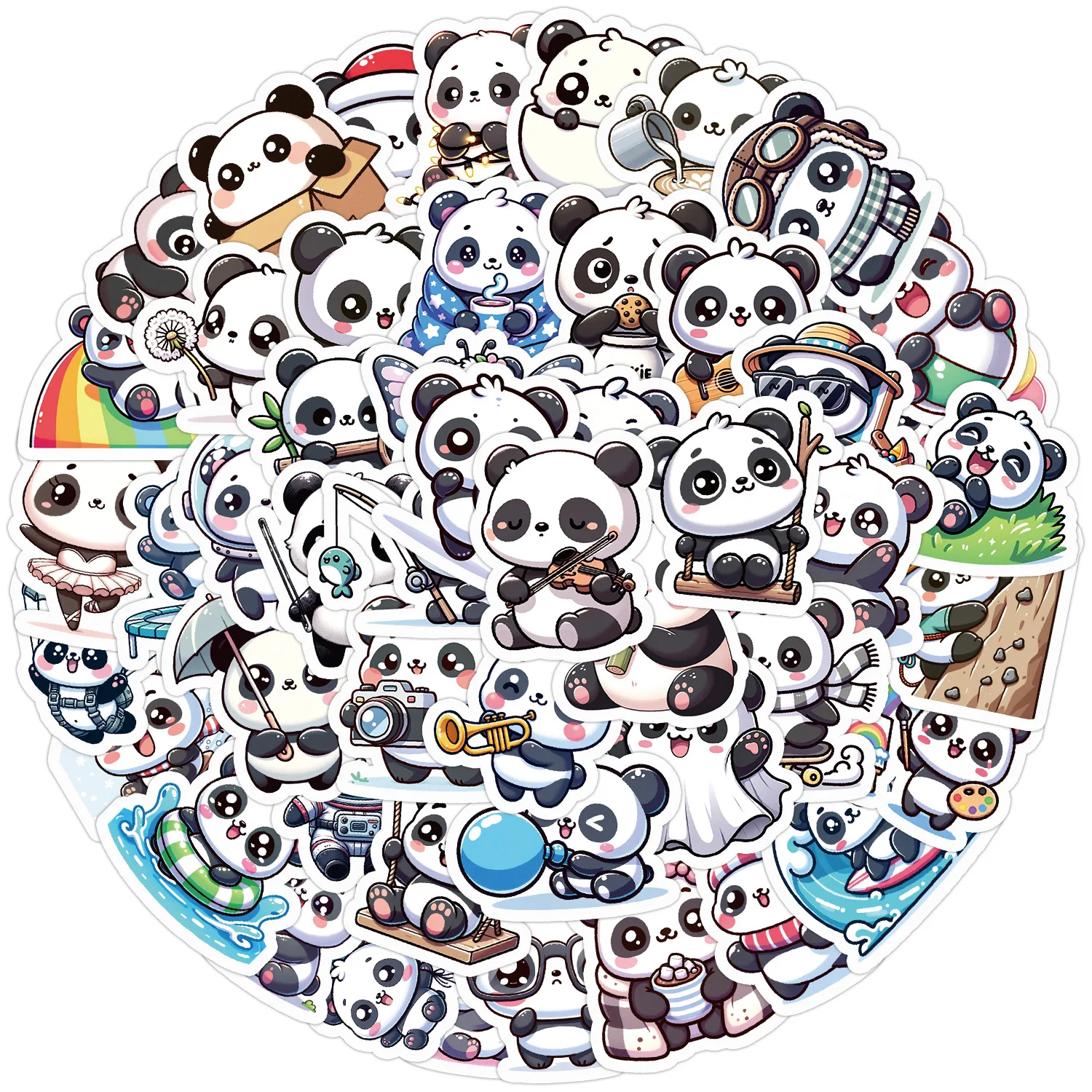 50PCS Cartoon Cute Panda Sticker INS Style Graffiti Waterproof Decal Kids Toy Gift for Stationery Box Water Cup Guitar
50PCS Cartoon Cute Panda Sticker INS Style Graffiti Waterproof Decal Kids Toy Gift for Stationery Box Water Cup Guitar