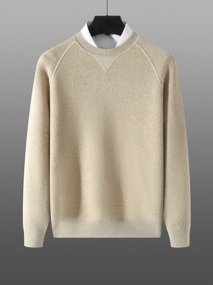 High Quality Men 100% Cashmere Sweater Autumn Winter O-neck Long Sleeve Thick Pullover Smart Casual Cashmere Knitwear Korean Top
High Quality Men 100% Cashmere Sweater Autumn Winter O-neck Long Sleeve Thick Pullover Smart Casual Cashmere Knitwear Korean Top