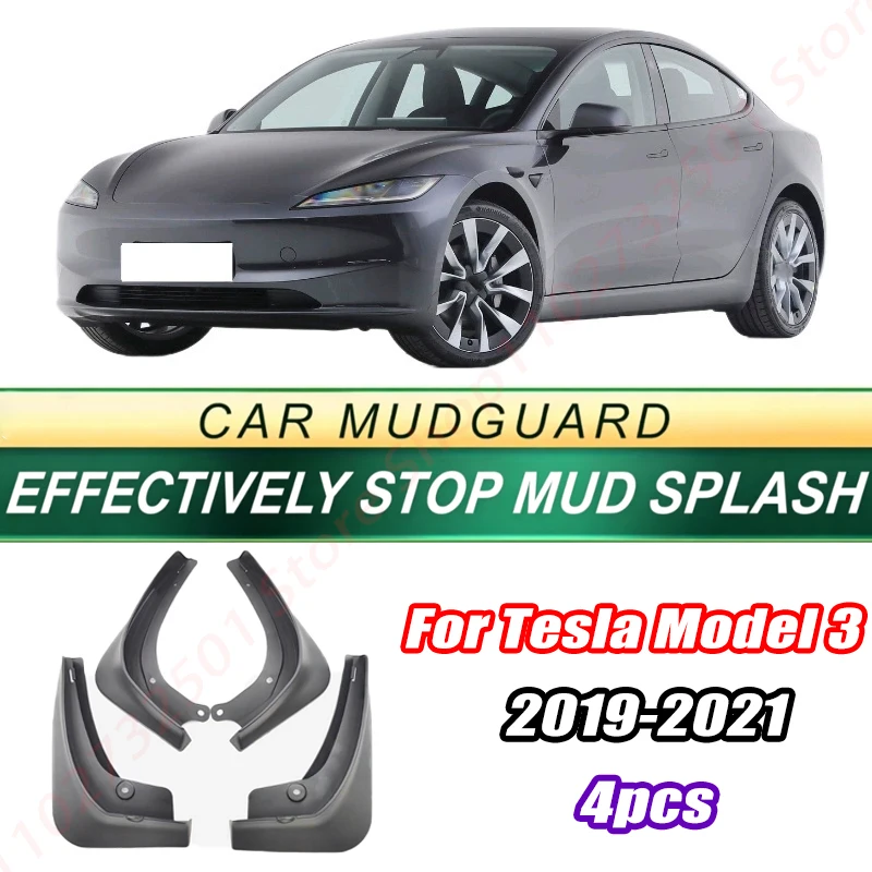 For Tesla Model 3 2019-2021 Model 4PCS Front Rear Mud Flaps Splash Guards Fender Mudguards Auto Accessories
For Tesla Model 3 2019-2021 Model 4PCS Front Rear Mud Flaps Splash Guards Fender Mudguards Auto Accessories