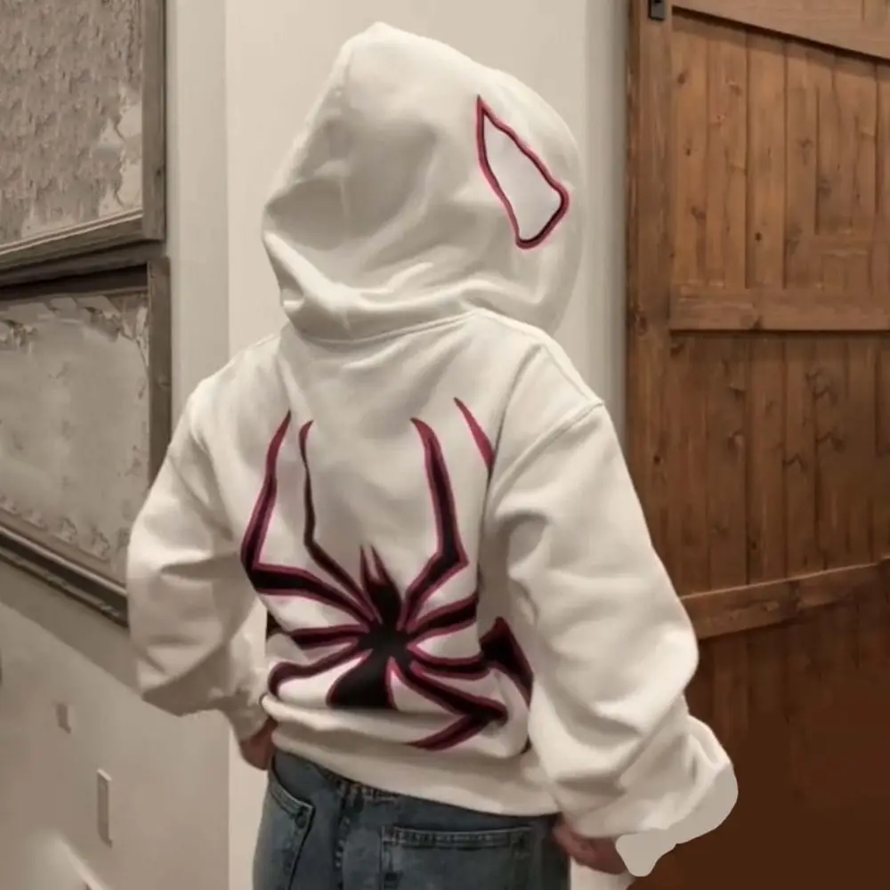 Fashion Zip Up Spider Print Hoodies Cotton Hip Hop Men Streetwear Hoodies Oversized Jacket Hoodie Women Y2k Female
Fashion Zip Up Spider Print Hoodies Cotton Hip Hop Men Streetwear Hoodies Oversized Jacket Hoodie Women Y2k Female