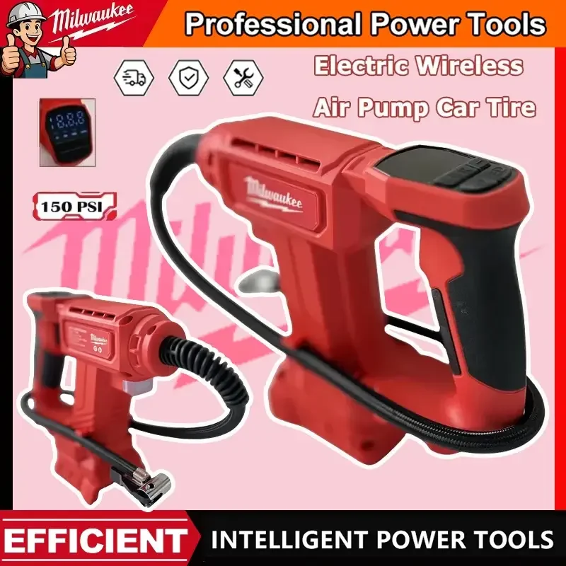 Milwaukee Portable Handheld Air Pump Cordless Tire Inflator Air Compressor with Digital LED Light Portable Home Power Tools
Milwaukee Portable Handheld Air Pump Cordless Tire Inflator Air Compressor with Digital LED Light Portable Home Power Tools