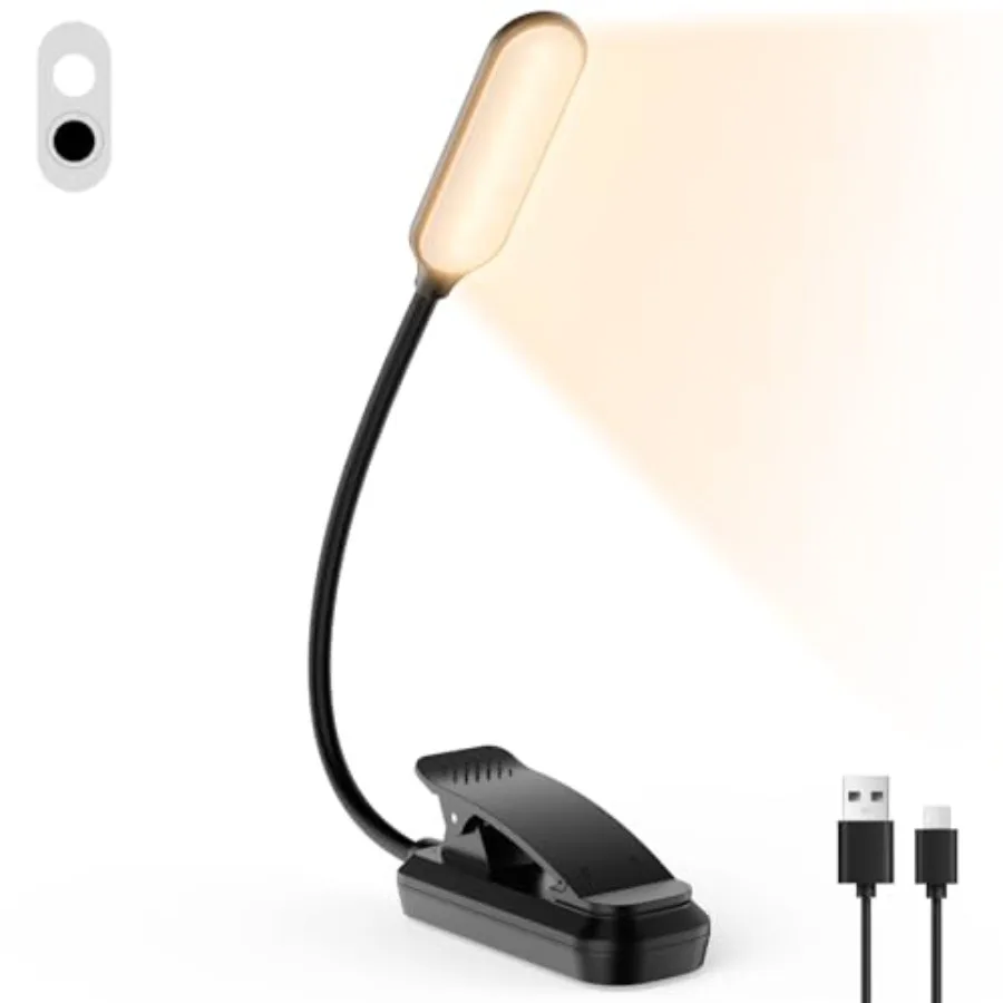 20 Led Book Light Clip On, USB Rechargeable Reading Light, Eye Caring 3 Color Temperatures, Adjustable Brightness, Portable, St
20 Led Book Light Clip On, USB Rechargeable Reading Light, Eye Caring 3 Color Temperatures, Adjustable Brightness, Portable, St