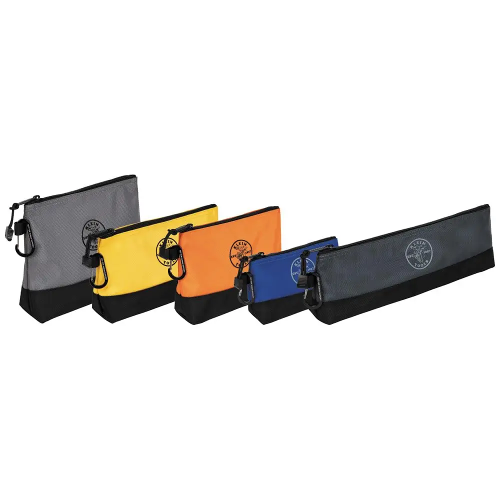 55569 Stand-Up Zipper Bag Tool Pouch With Carabiners, Reinforced Gusseted Bot, Water Resistant 1680D, Multi-Size 5-Pack
55569 Stand-Up Zipper Bag Tool Pouch With Carabiners, Reinforced Gusseted Bot, Water Resistant 1680D, Multi-Size 5-Pack