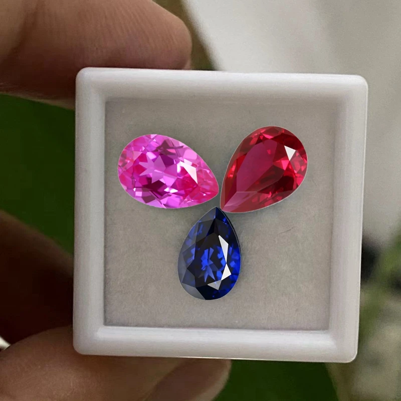 3 PCS/Set Collection Level Pink Red Ruby Sapphire 12×16mm Pear Cut Loose Gemstone for Jewelry Making/Collection/Gift Stone
3 PCS/Set Collection Level Pink Red Ruby Sapphire 12×16mm Pear Cut Loose Gemstone for Jewelry Making/Collection/Gift Stone