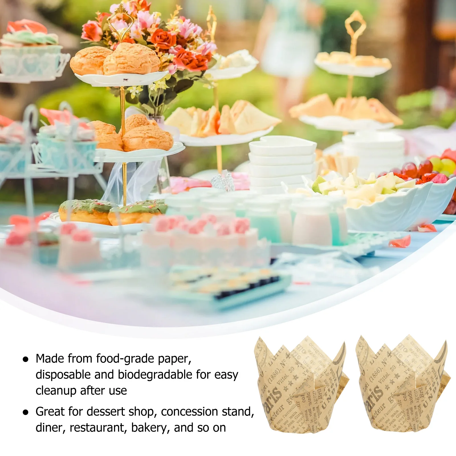 50pcs High Temperature Resistant Baking Cups Cake Paper Holders No Smell Easy Demould Food Grade Ink Printed Holiday Party
50pcs High Temperature Resistant Baking Cups Cake Paper Holders No Smell Easy Demould Food Grade Ink Printed Holiday Party