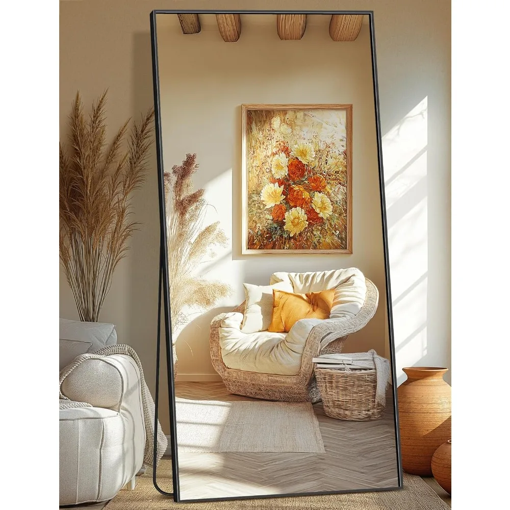 Full Length Mirror, 75"x35" Standing Floor Full Body Mirror for Wall with Aluminum Alloy Frame for Bedroom, Living Room, Dressin
Full Length Mirror, 75"x35" Standing Floor Full Body Mirror for Wall with Aluminum Alloy Frame for Bedroom, Living Room, Dressin