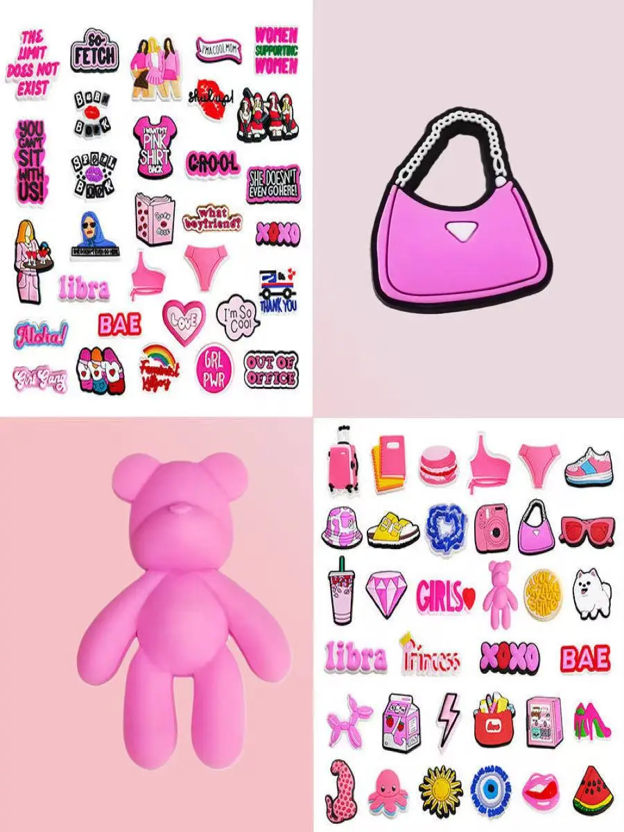 31/34PCS Hot Toys Pink World Series Shoes Charm Random MixedDecorations PVC Decorations Detachable Waterproof For Party Gifts
31/34PCS Hot Toys Pink World Series Shoes Charm Random MixedDecorations PVC Decorations Detachable Waterproof For Party Gifts