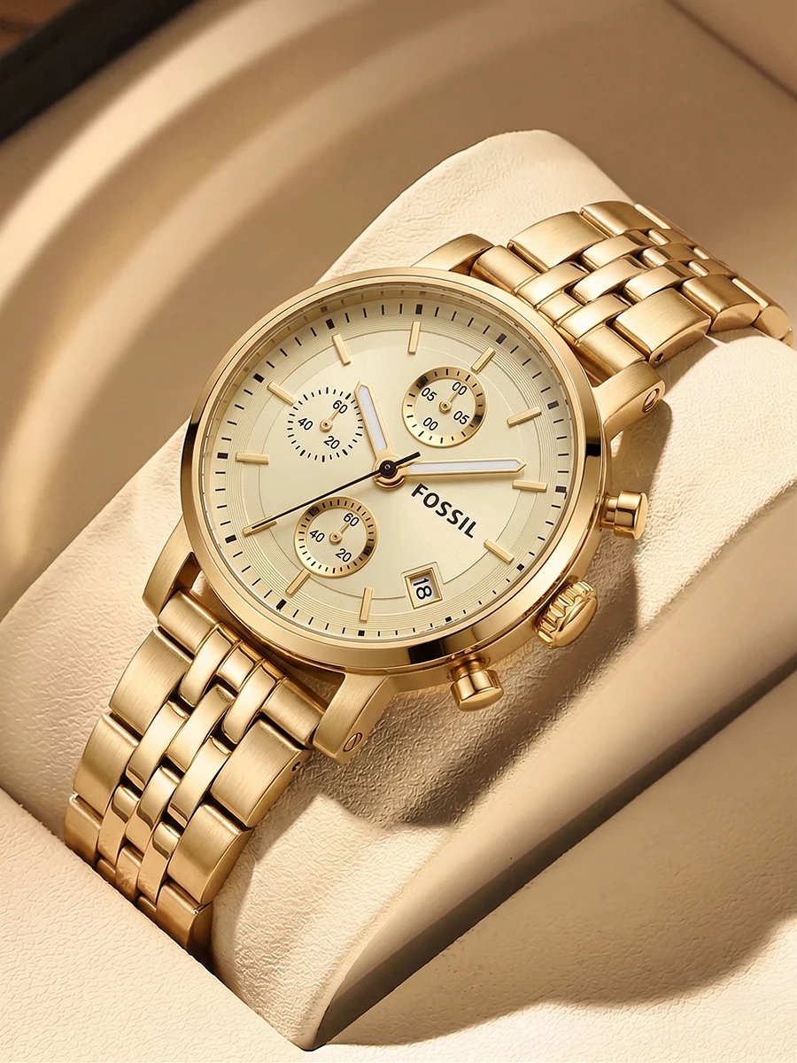Fossil Women's Chronograph Gold-Tone Watch Mother of Pearl Dial Steel Band Women Fashion Wrist Watch Date Dress Gift Girlfriend
Fossil Women's Chronograph Gold-Tone Watch Mother of Pearl Dial Steel Band Women Fashion Wrist Watch Date Dress Gift Girlfriend