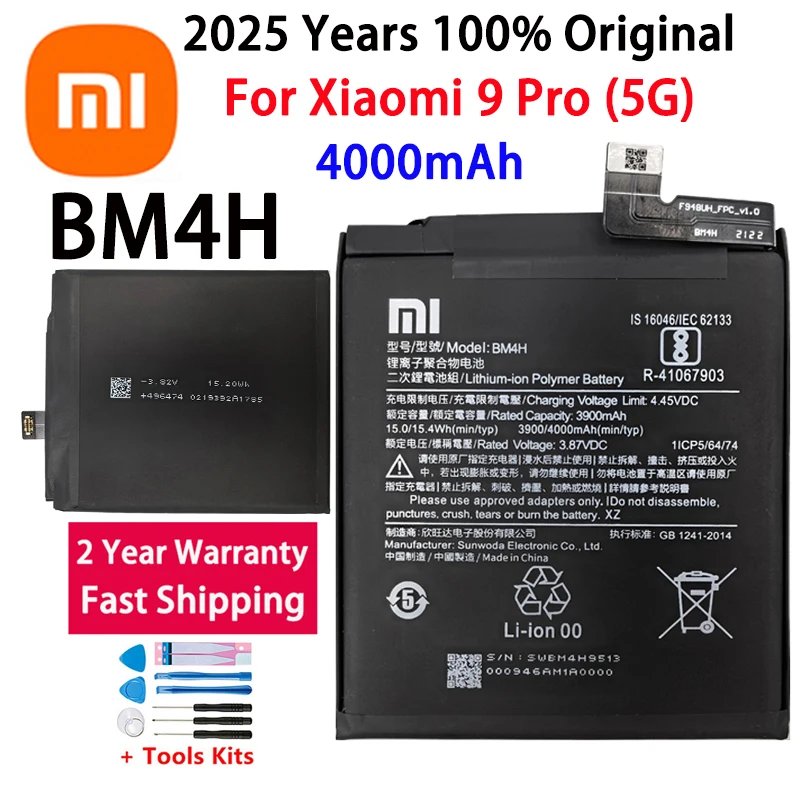 2025 Years 100% Original High Quality BM4H 4000mAh Battery For Xiaomi 9 Pro Mi 9 Pro Phone Replacement Batteries Fast Shipping
2025 Years 100% Original High Quality BM4H 4000mAh Battery For Xiaomi 9 Pro Mi 9 Pro Phone Replacement Batteries Fast Shipping
