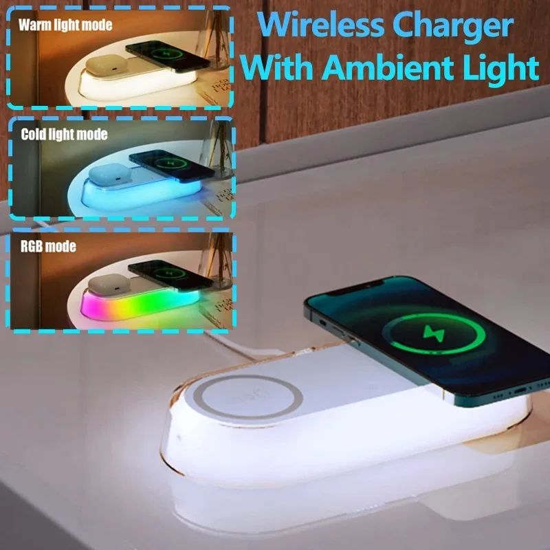 3 in 1 Adjustable Touch 3-Night Light Wireless Charger For Android iOS iPhone 16 15 14 13 12 Samusng Airpods Fast Charging
3 in 1 Adjustable Touch 3-Night Light Wireless Charger For Android iOS iPhone 16 15 14 13 12 Samusng Airpods Fast Charging
